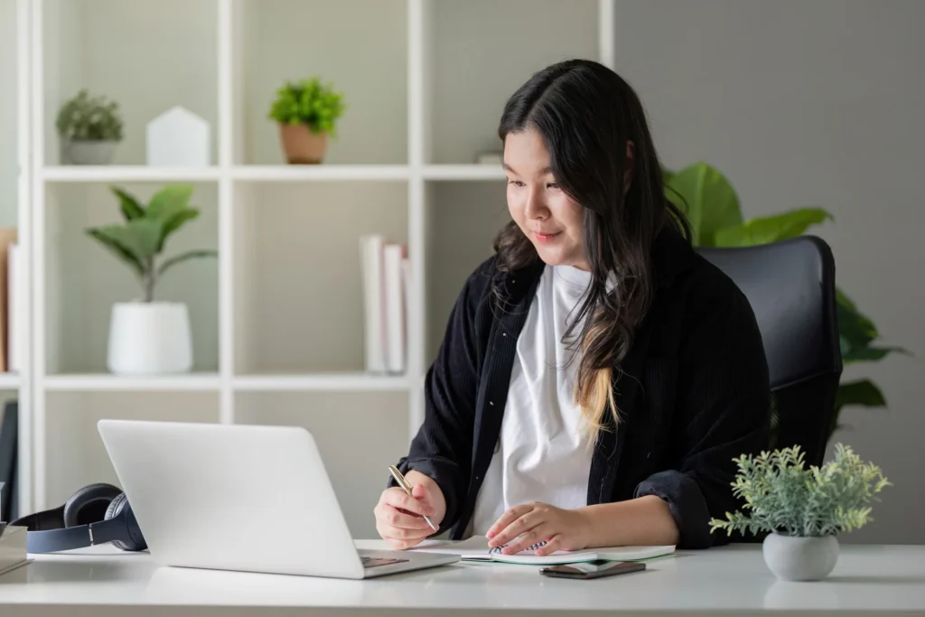 Girl Using Laptop